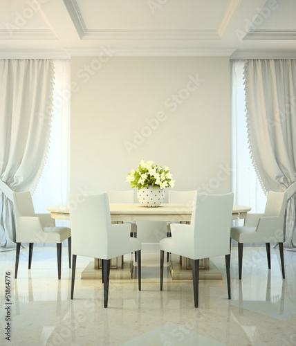 Dining room in classic style