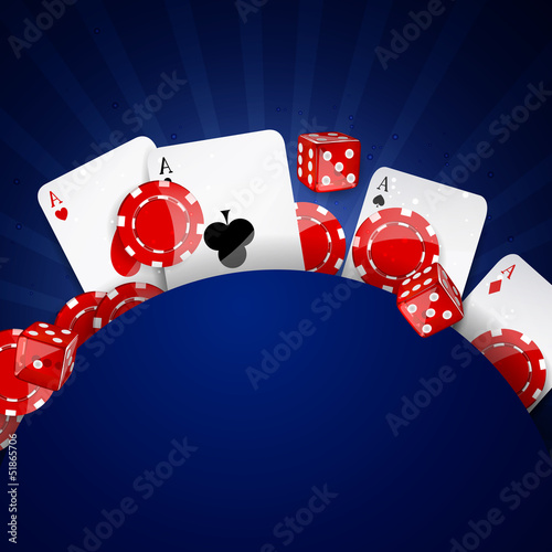 Vector illustration of casino elements