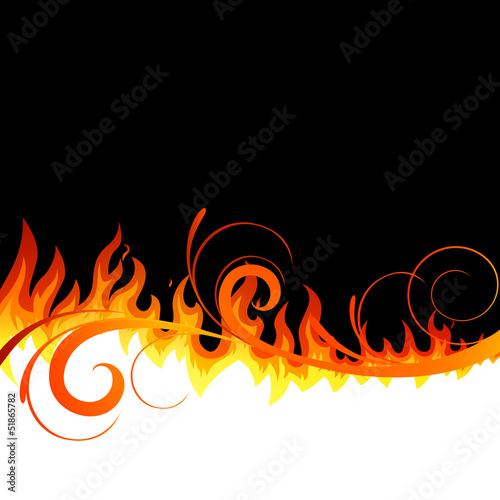 Vector Illustration of a Fire Background