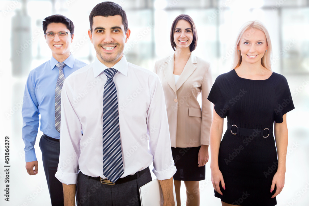Business team standing in a row Business team standing in a row