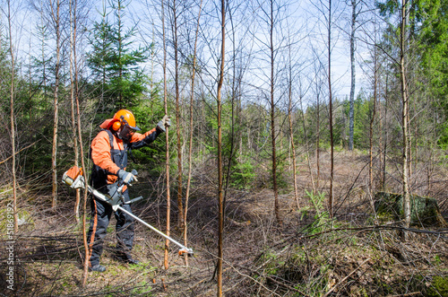 Brush cutter work