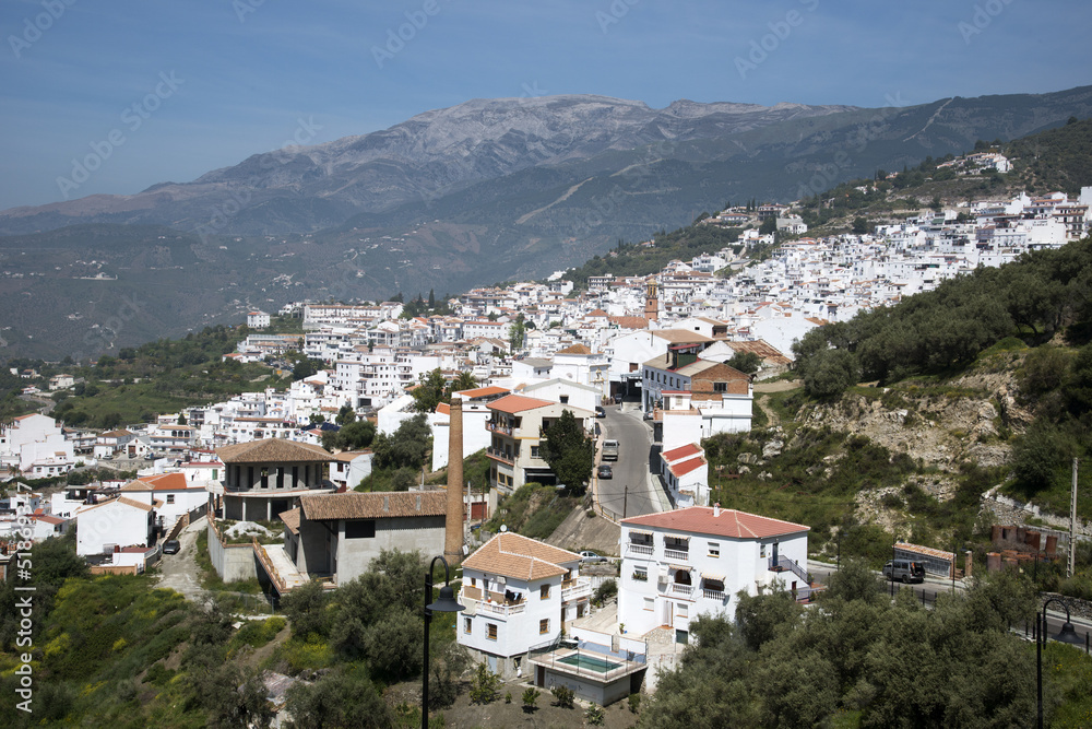 White town Competa in the Sierra Almijara Spain