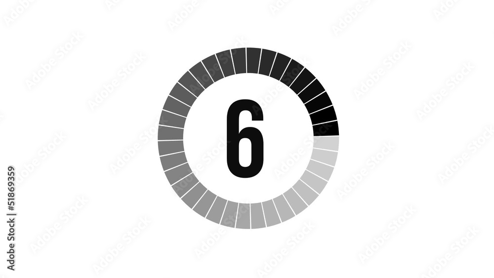 Compte à rebours 10-0 noir