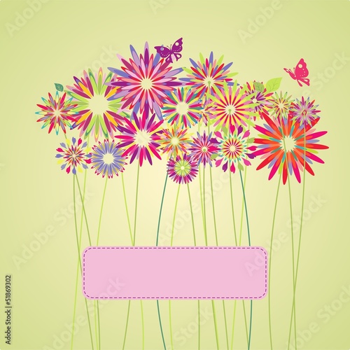 beautiful abstract flower card photo