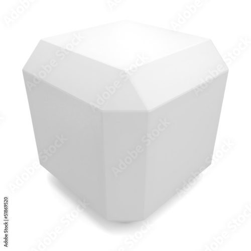 cube 3d white