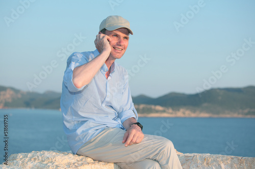 Man with mobile phone