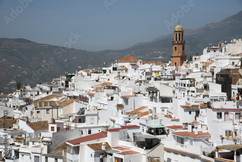 The white town of Competa in the Sierra Almijara Spain photo