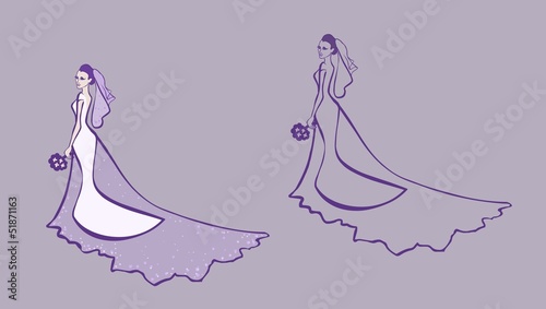 Wedding girl illustration