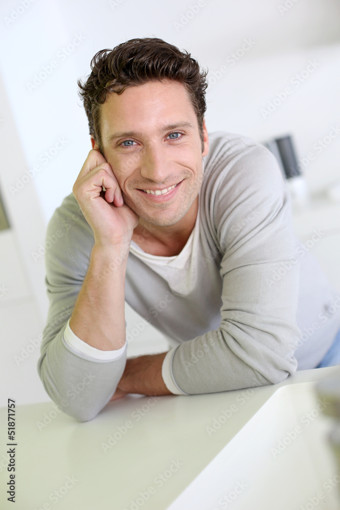 Portrait of handsome man looking at camera Portrait of handsome man looking at camera