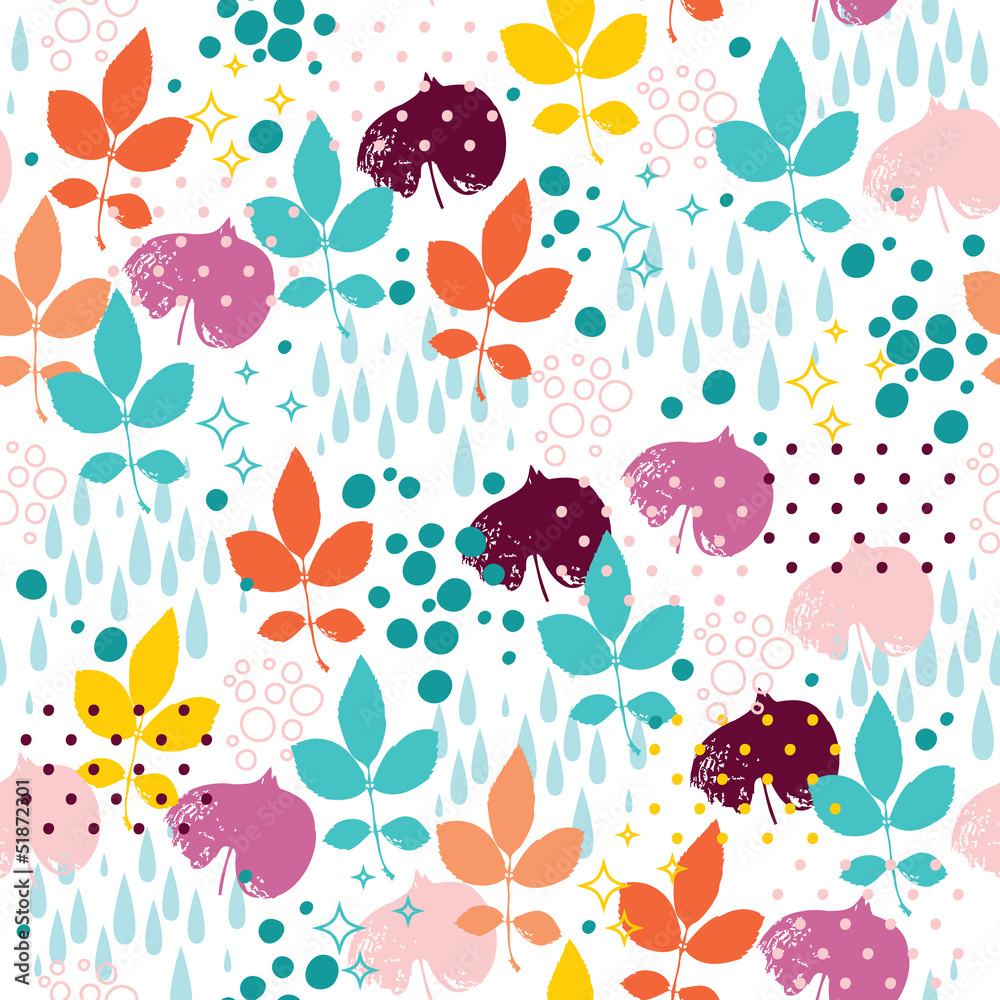 Seamless pattern with leaves Seamless pattern with leaves
