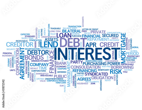 "INTEREST" Tag Cloud (rate credit loan money finance bank debt)