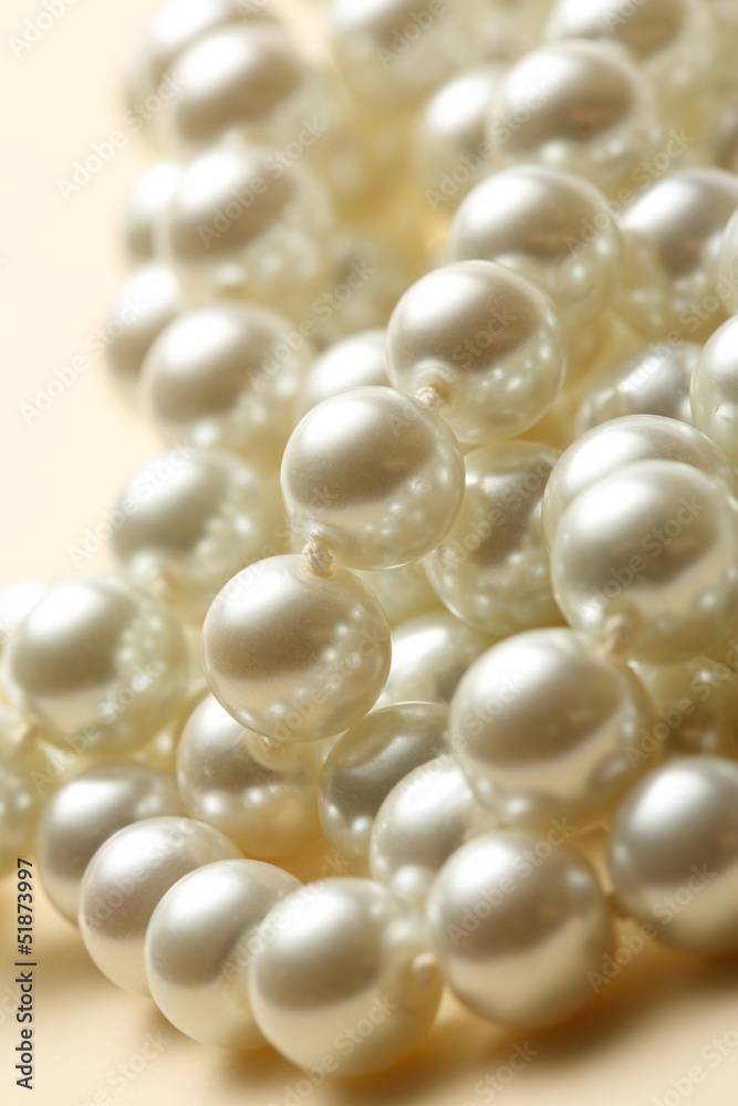 String of white pearls String of white pearls
