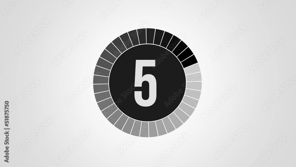 Compte à rebours 10-0 blanc/noir