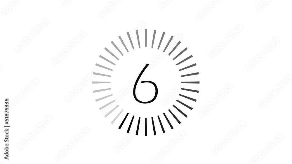 Compte à rebours fin 10-0 noir