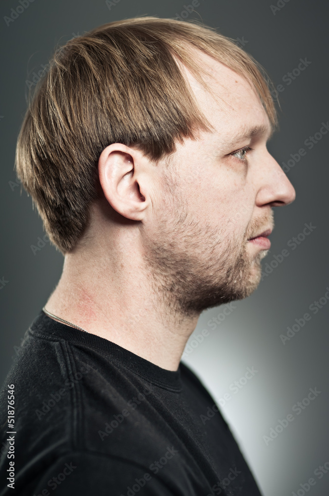 Caucasian Man Profile Portrait Caucasian Man Profile Portrait