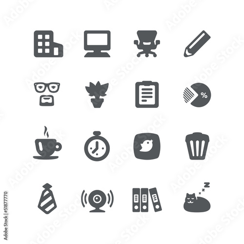 Home office icon set
