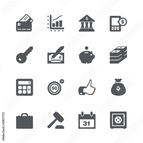 Finance and business icon set