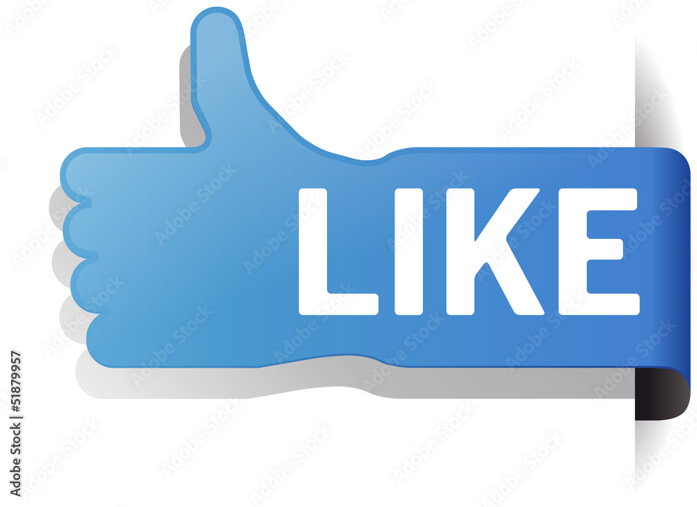 Button Like vectorwith transparent shadows