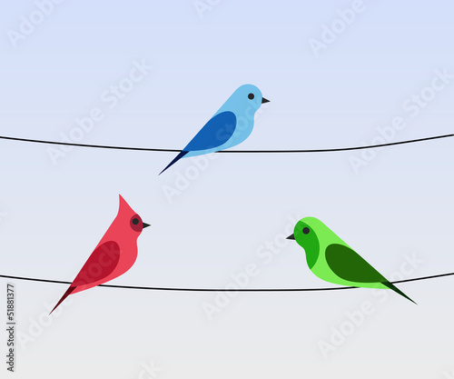 Birds on a wire