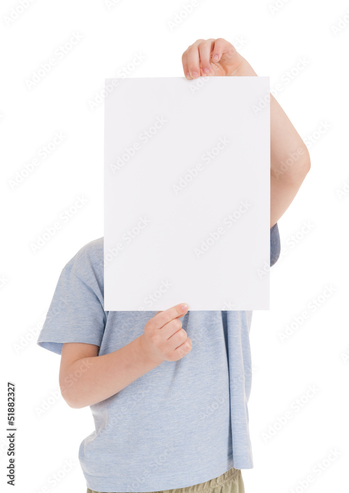 boy show blank sheet paper boy show blank sheet paper