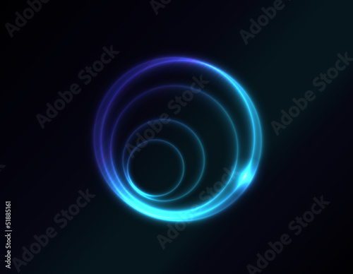 Vector blue spiral in space
