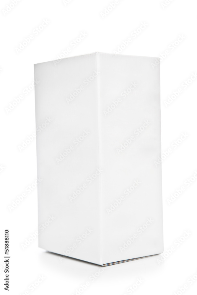 White cardboard box White cardboard box