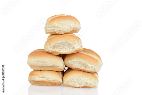 pile of fresh bread rolls