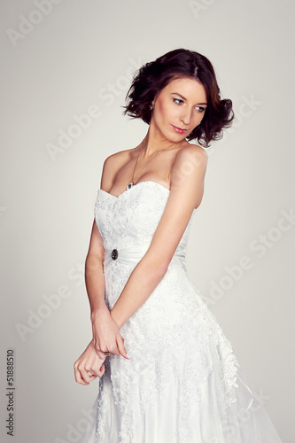 beautiful young bride posing