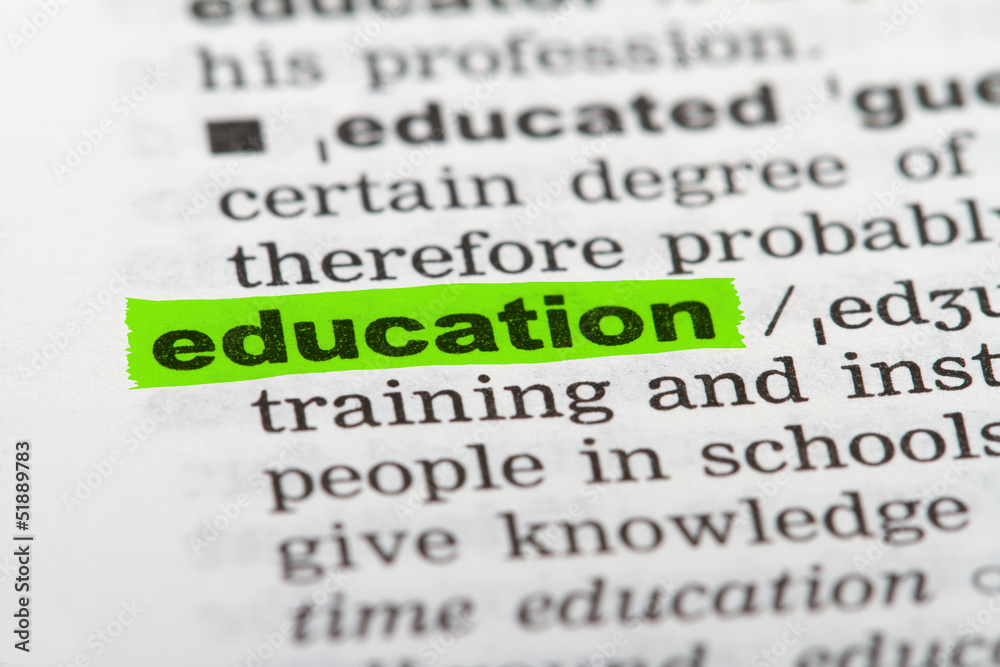 Obraz premium Word Education in Dictionary