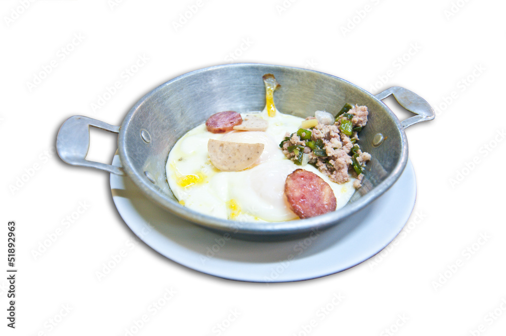 fried egg stuff with hot pan fried egg stuff with hot pan