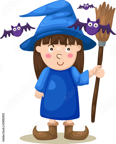 Halloween witch vector illustration photo