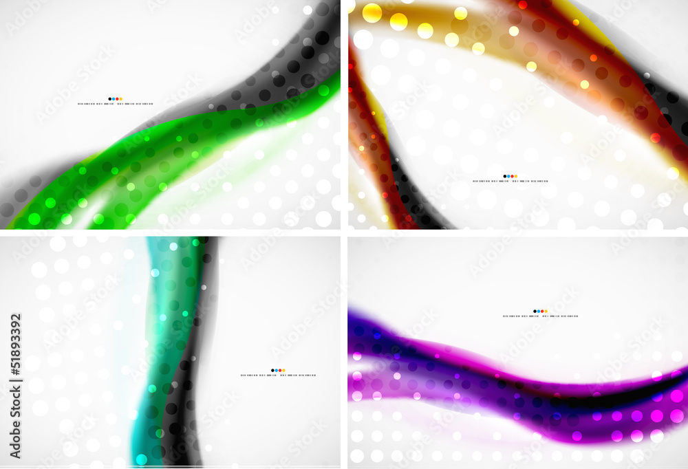 Fototapeta premium Set of abstract modern design templates