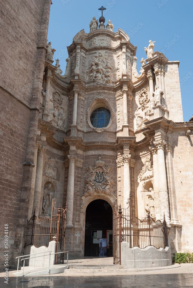 The Cathedral Of Valencia. This is the entrance door.