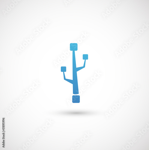 usb icon vector