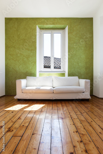 home interior, view white sofa and window © alexandre zveiger