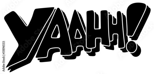 Yaaah - Comic Expression Vector Text