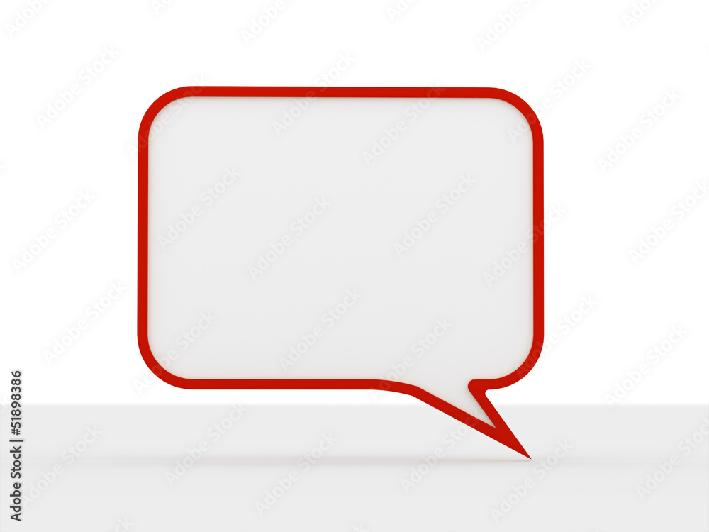 Speech bubble red Speech bubble red