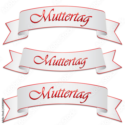 Banderole – Muttertag, roter Schriftzug