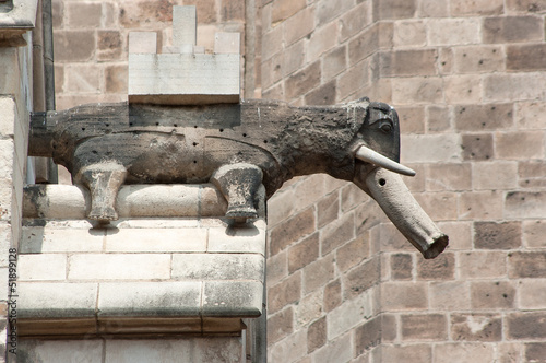 Gargoyle of the cathedral of barcelona photo