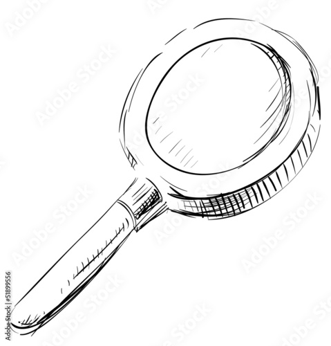 Magnifying glass search find icon illustration