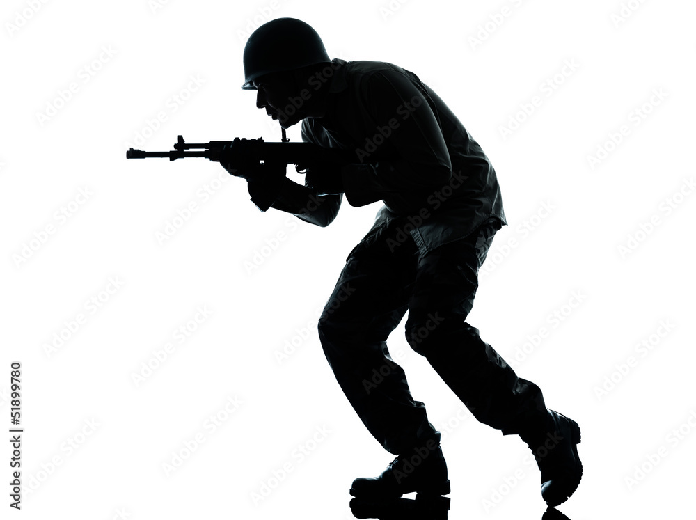 army soldier man on assault army soldier man on assault
