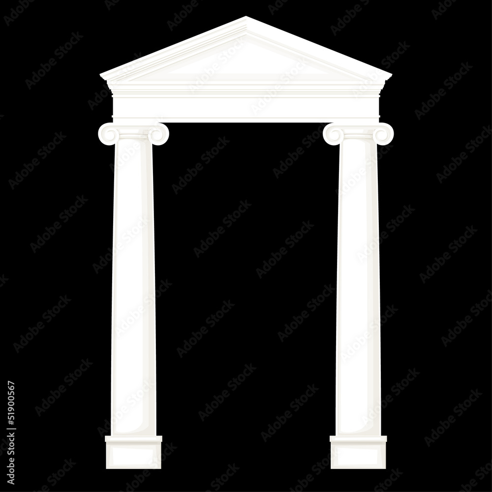 Obraz premium classic columns ,vector drawing