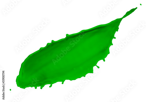 green paint splash