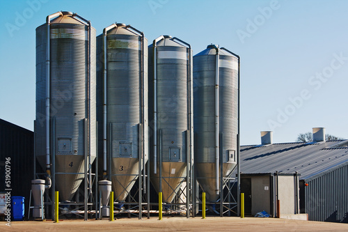 Grain storage silos photo