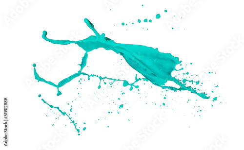 turquoise paint splash photo