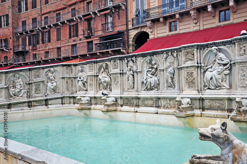 Siena, Piazza del Campo e Fonte Gaia
