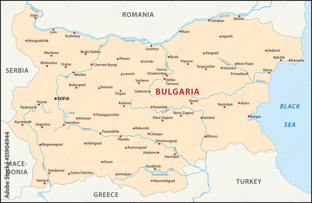 Obraz premium Bulgaria map
