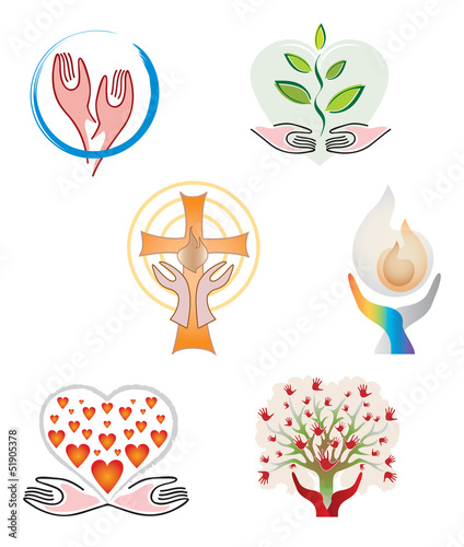 Ensemble d'Icones Spiritualité / Religion pour Design Logos