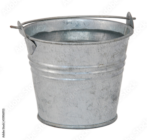 Fresh water in a miniature metal bucket