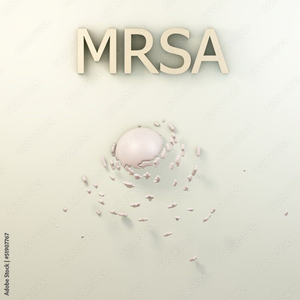 MRSA - 3D render MRSA - 3D render
